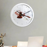 Graphical Wood Wall Clock for Lawyer's Office